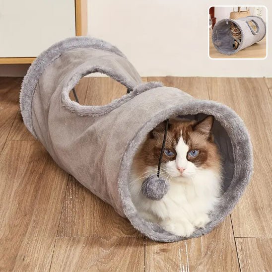 Jouet pour chat - Tunnel gris - Chatyfyclub