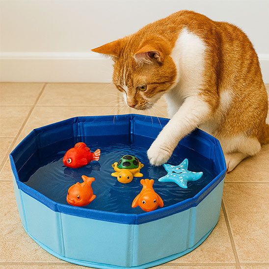 Jeu pour chat - Piscine
