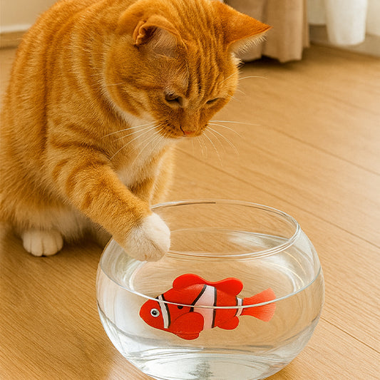 poisson jouet eau chat